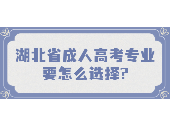 湖北省成人高考专业