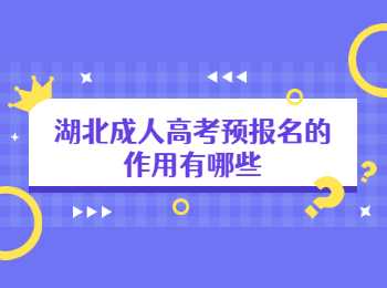 湖北成人高考预报名