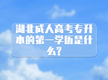 湖北成考网 湖北成考专升本第一学历