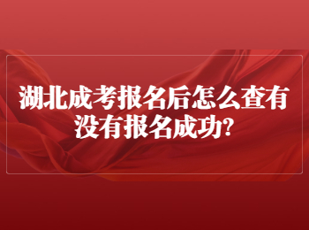 湖北成人高考 查湖北成考报名成功没